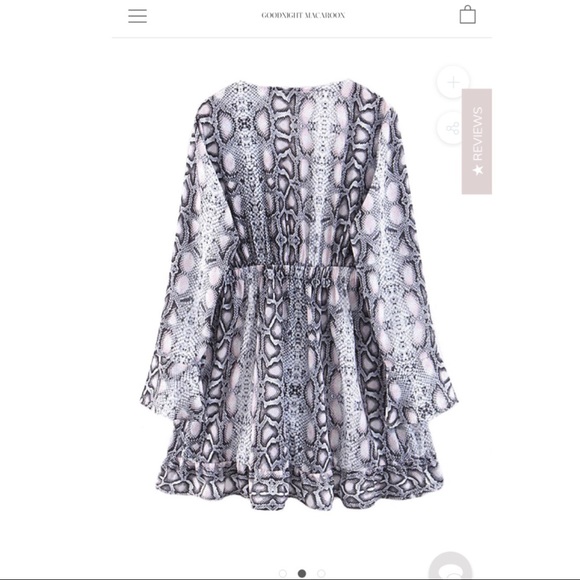 NWT Goodnight Macaroon Snake Print frilled dress - Picture 2 of 5